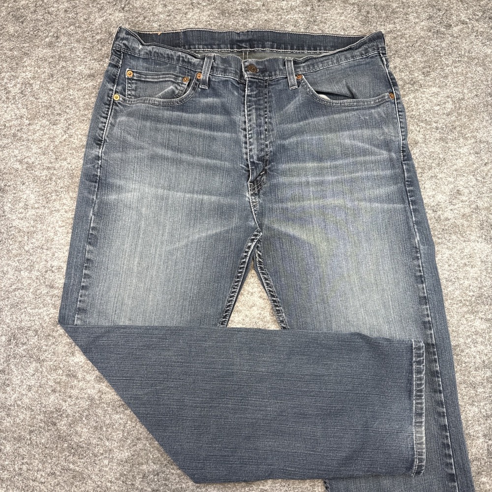 Levi's 505 jeans mens 36x30 Navarro blue stretch denim straight leg Levi Strauss